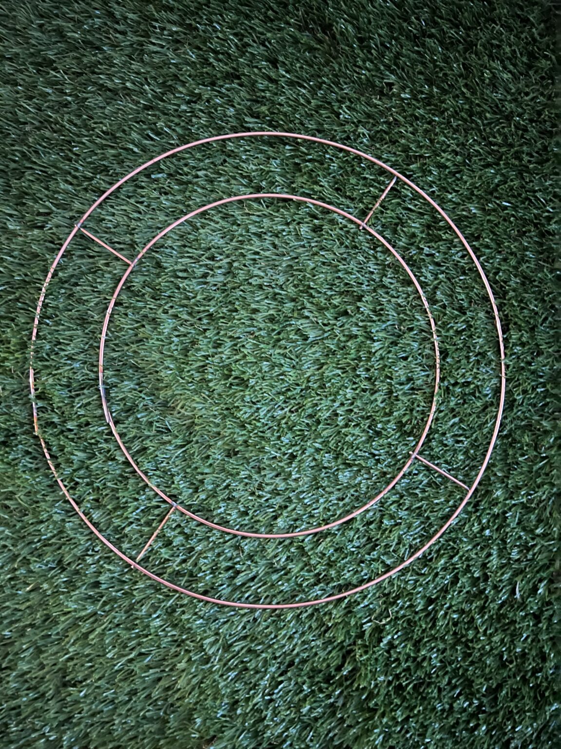25cm Copper Wired Wreath Rings