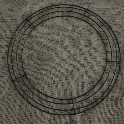 30cm Green Wired Wreath Rings