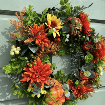 Large Artificial autumnal wreath
