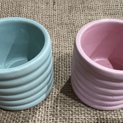 Green small ceramic pot