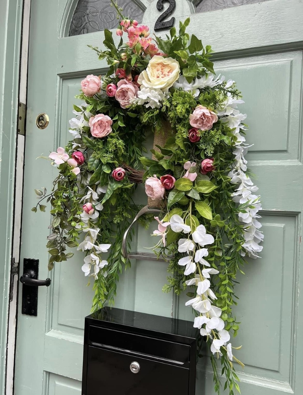 large crescent swag wreath BuildaWreath